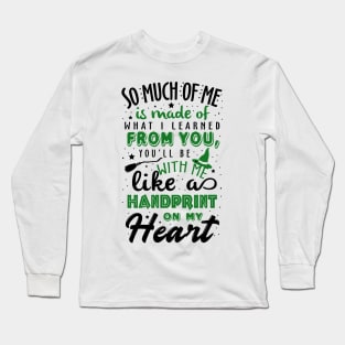 Wicked Musical. Handprint On My Heart. Long Sleeve T-Shirt